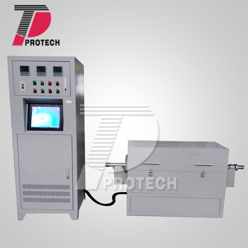 Microcomputer programmable Rotary tube furnace