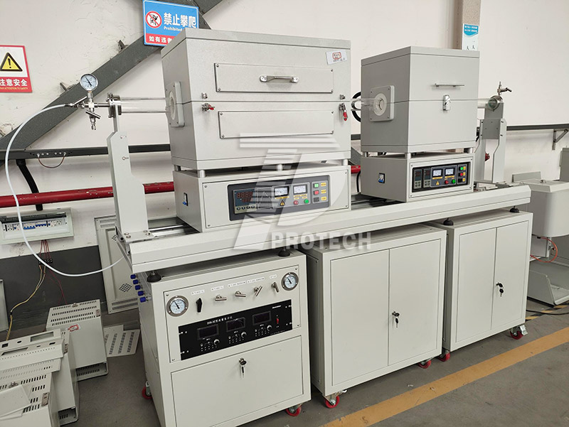 Multi zone CVD furnace with slide