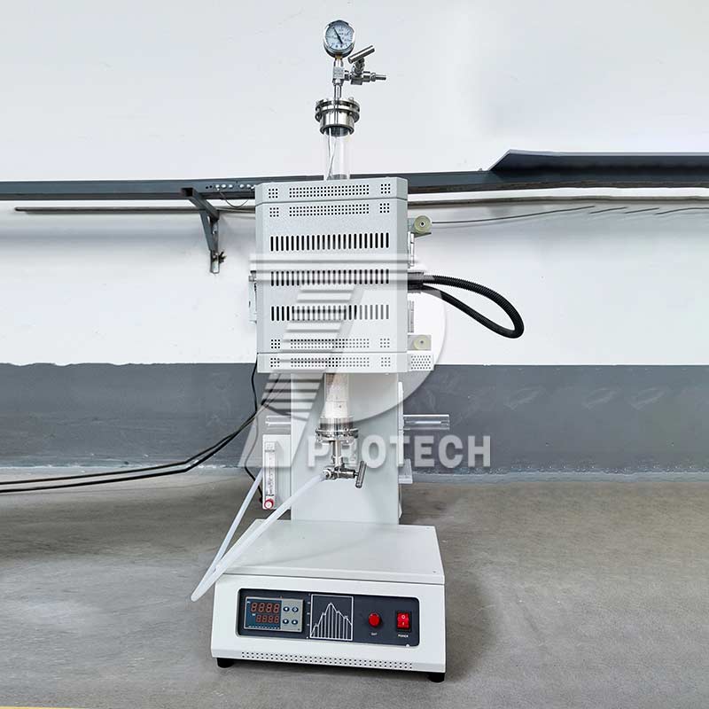 How to put materials into the vertical tube furnace?