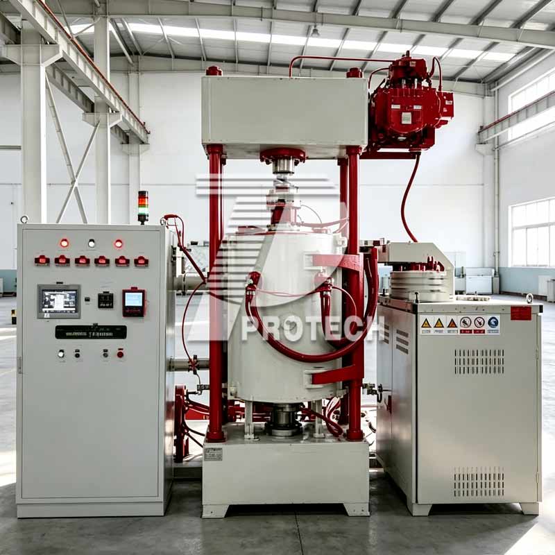 Vertical vacuum diffusion welding furnace
