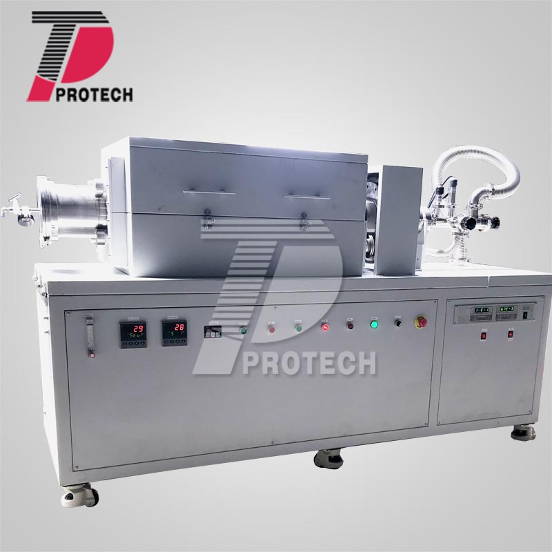 High vacuum rotating tilt tube furnace