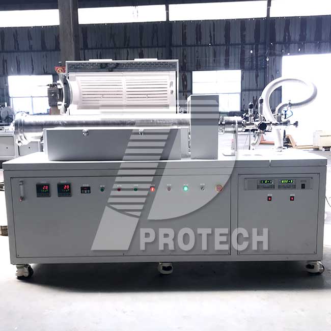 High vacuum rotating tilt tube furnace