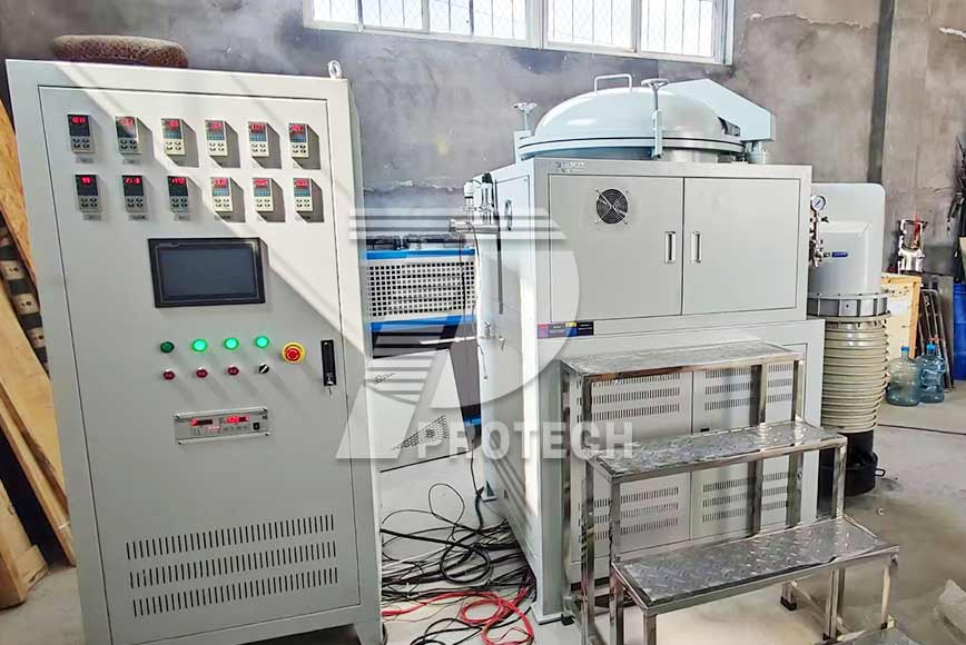 China XX Electric Company purchased vertical vacuum sintering furnace for heat treatment of metal co