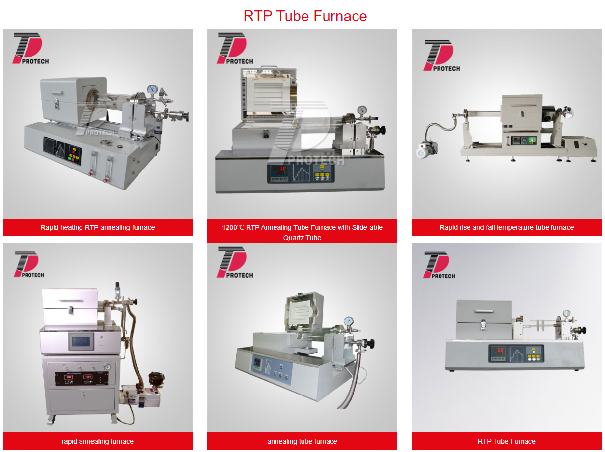 Various models of RTP rapid annealing furnaces (click on the picture to view more products)