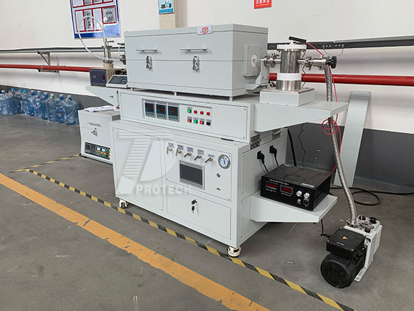 Three temperature zone tube furnace with vacuum pump (click on the picture to view product details)