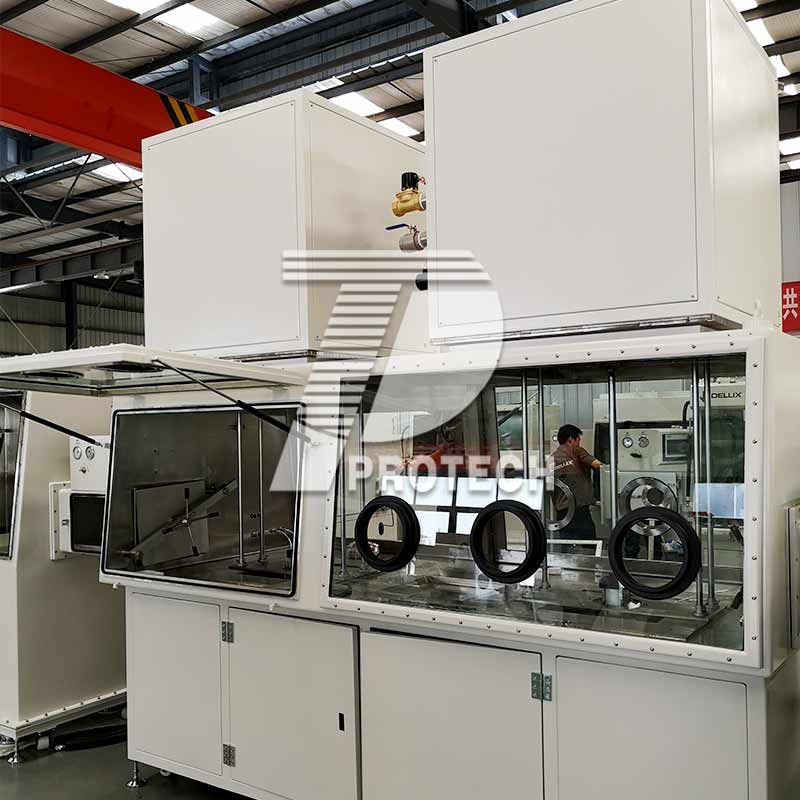 Glove Box Integrated Bell Atmosphere Furnace