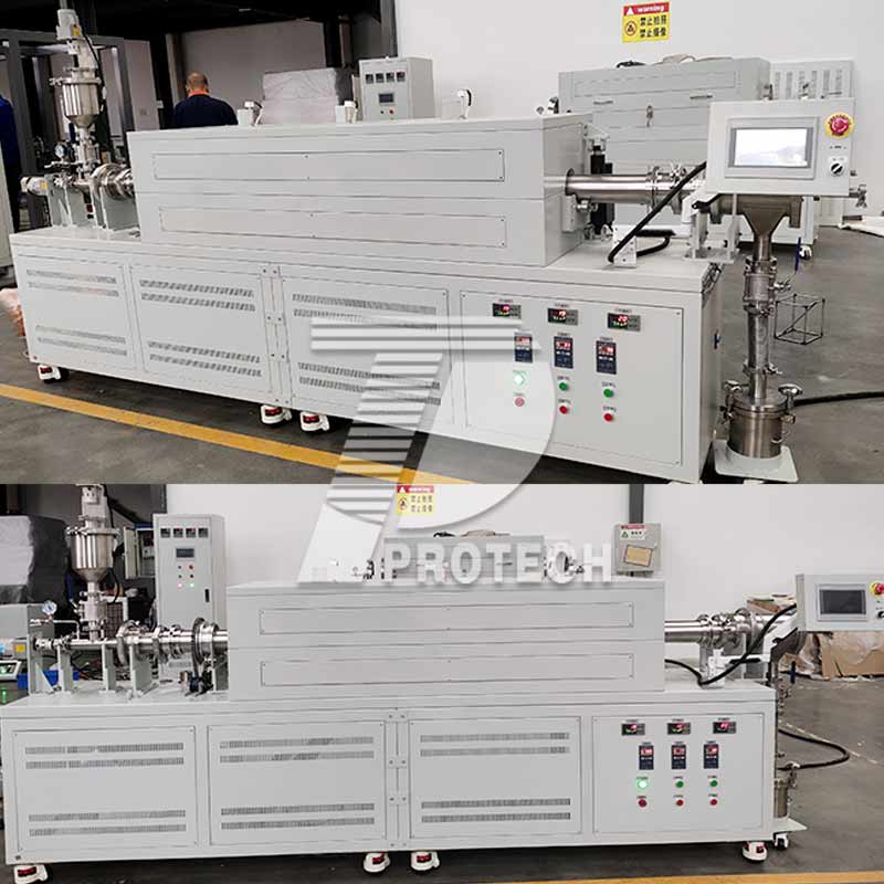 Automatic loading and unloading rotary tube furnace