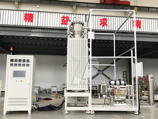 Vertical tube furnace synthesis gas pyrolysis system